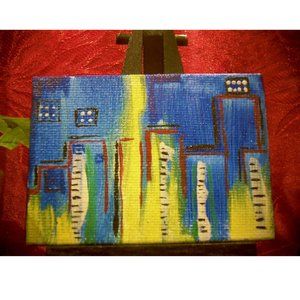 ACEO Painting ORIGINAL ABSTRACT PAINTING Dollhouse Miniature OOAK